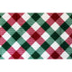 2' x 4' Red and Green Plaid Washable Floor Mat