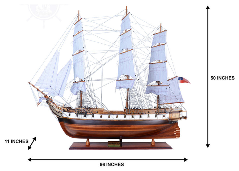 USS Constellation Xl Museum-quality Fully Assembled Wooden Model Ship