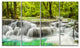 "Erawan Waterfall View" Photography Canvas Print, 4 Panels, 48"x28"