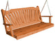 Cedar Fanback Porch Swing, Cedar Stain, 6 Foot