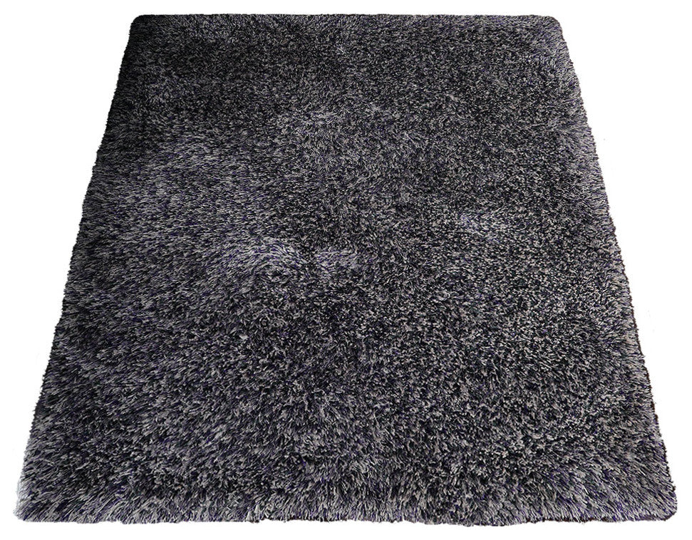 Shag Polyester Rug HAND TUFTED SHAG POLYESTER ECO-FRIENDLY AREA RUGS, Blue&White Color, S