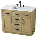 Home Living 42" Single Bathroom Vanity, Honey Brown