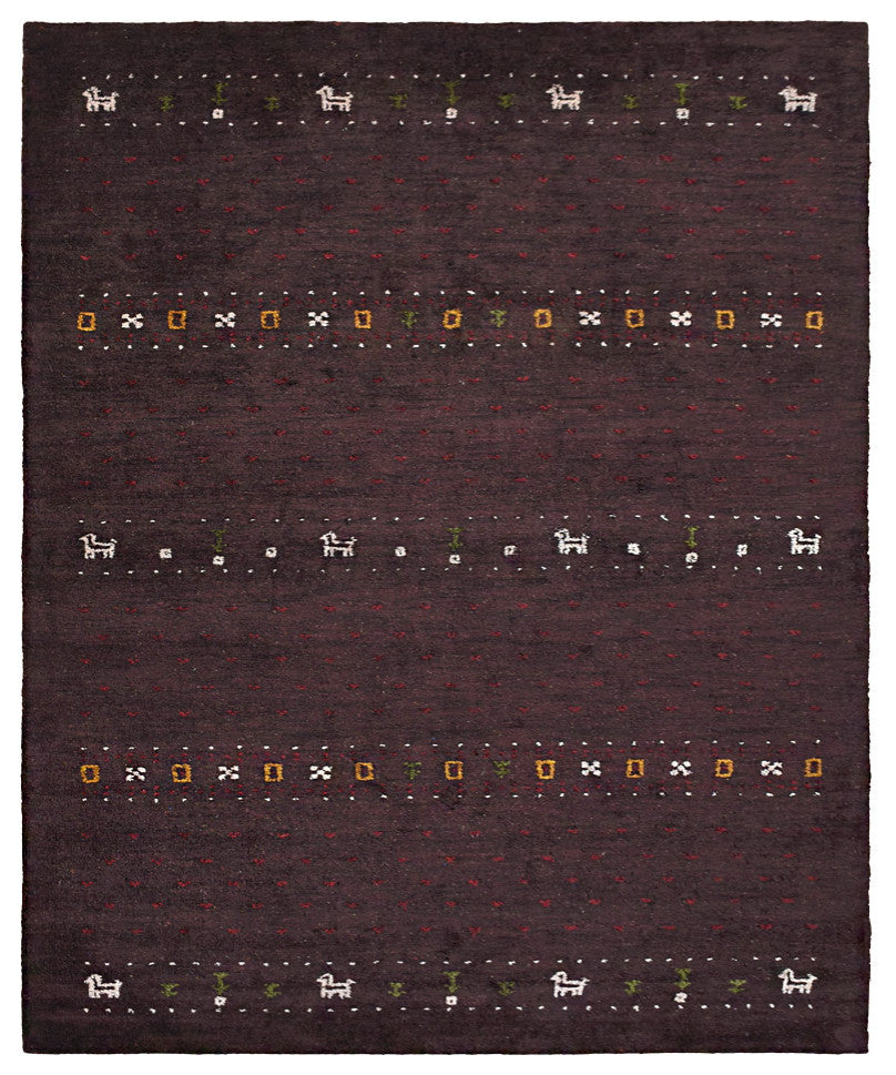 HAND KNOTTED LOOM SILK ECO-FRIENDLY AREA RUG-9'x12',Rectangle,Brown,Contemporary