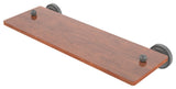 Dottingham 16" Solid Wood Shelf, Matte Gray
