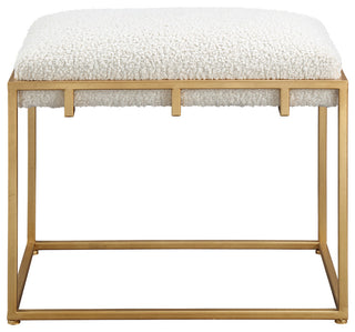 Uttermost 23663 Paradox 24"W Gold Contemporary Seat Bench - Gold Leaf / White