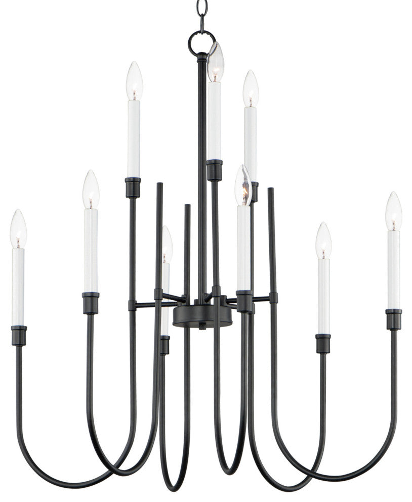 Maxim 11289 Tux 9 Light 30"W Taper Candle Chandelier - Black