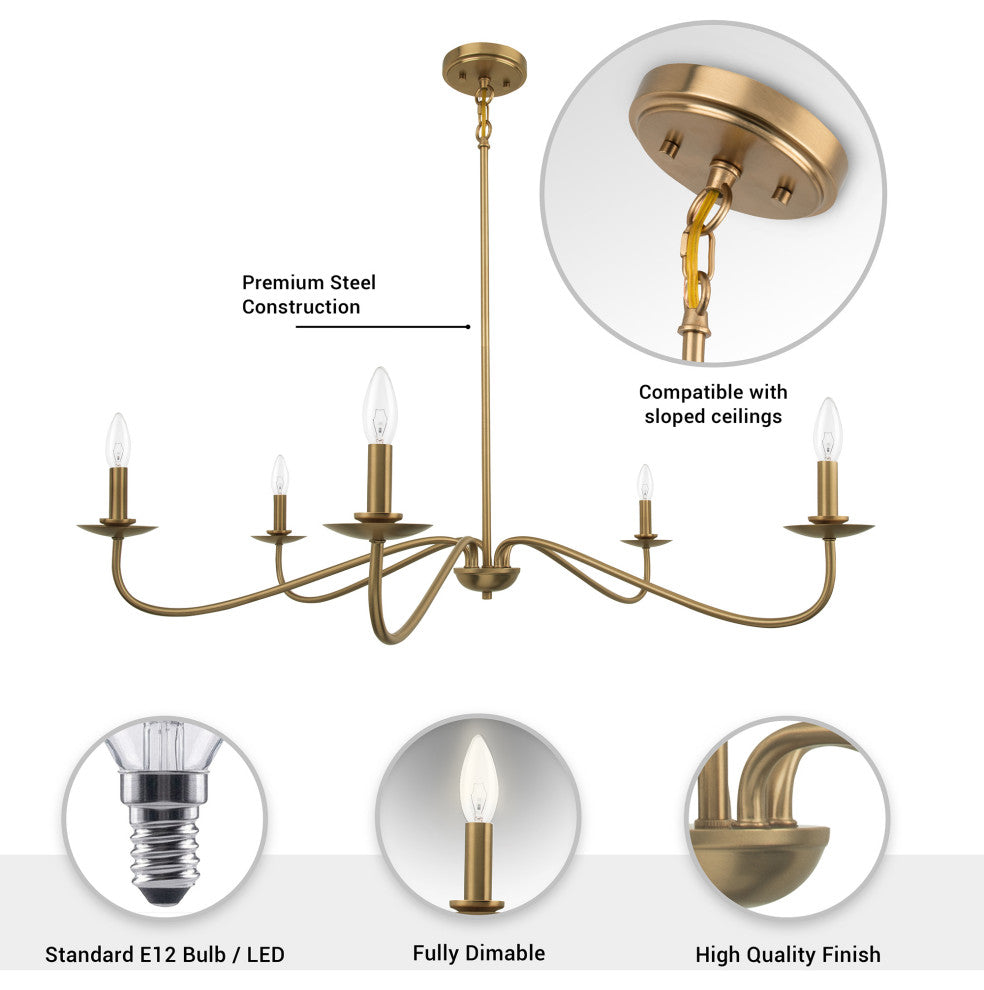 5-Light Elegant Traditional Chandelier