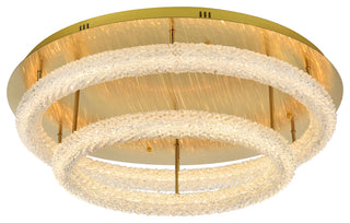 Home Living 33.5" LED Flush Mount, Satin Gold