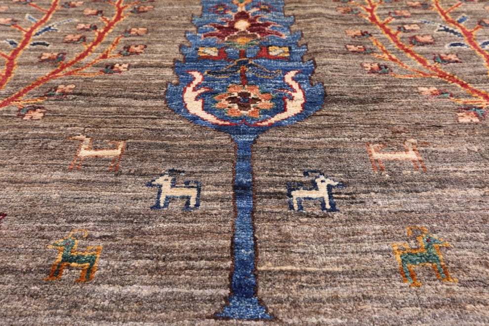Tribal Persian Gabbeh Wool Rug6' 8" X 9' 4" Q5310