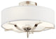 Kichler 44314PN Three Light Flush Mount, Polished Nickel Finish