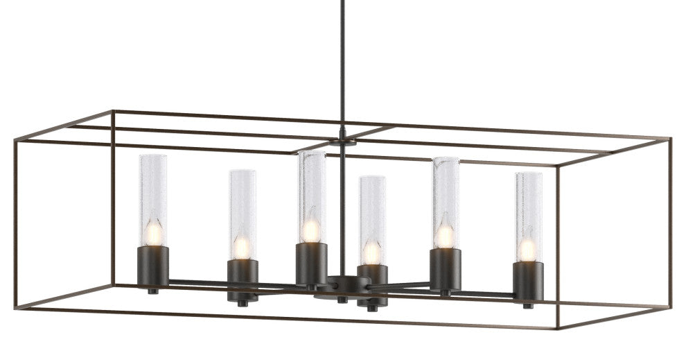 Portico Pendant, Black, Bronze Accent