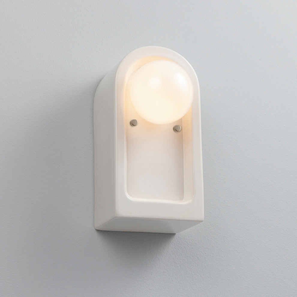 Arcade Wall Sconce, Gloss White