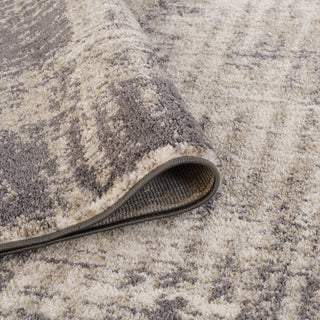 Clifton Abstract Gray Power-Loom Area Rug 6'7" x 9'