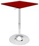 Modern Home Zeta Contemporary Adjustable Height 24" Bar Table - Polished Chrome