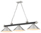 Zlite 2306-3MB-BN-BN15 3-Light Billiard, Brushed Nickel