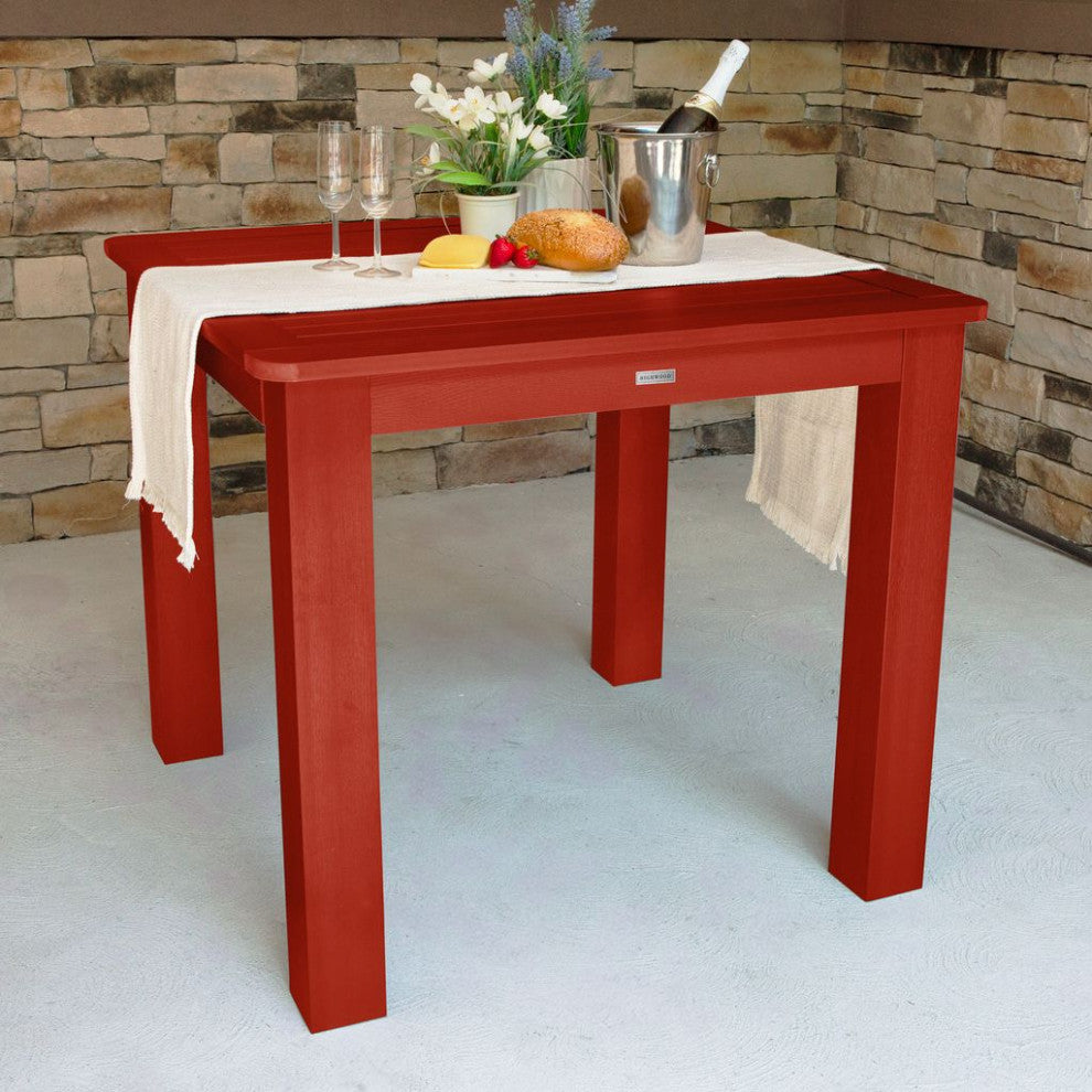 Square Counter-Height Dining Table, Rustic Red