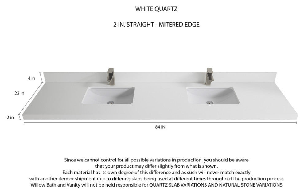 Cambridge 84 Double Sink Bath Vanity in Dark Forest Green 2" White Quartz