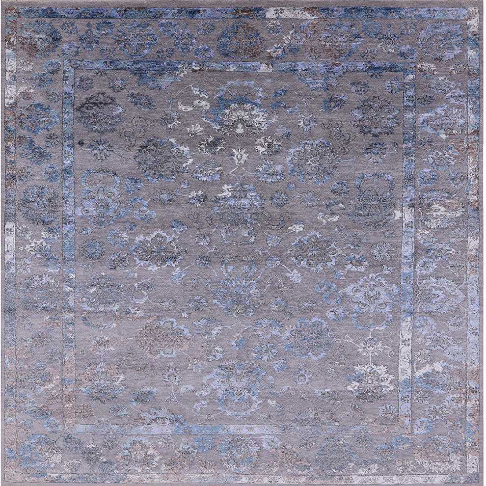 Ahgly Company Indoor Square Mid-Century Modern Area Rugs, 5' Square