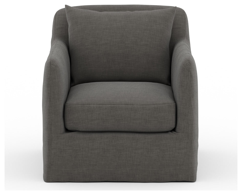 Dade Outdoor Swivel Chair-Charcoal