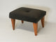 Tufted Suede Footstool, Black