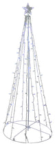 5' Blue and White LED Lighted Twinkling Show Cone Christmas Tree Decoration