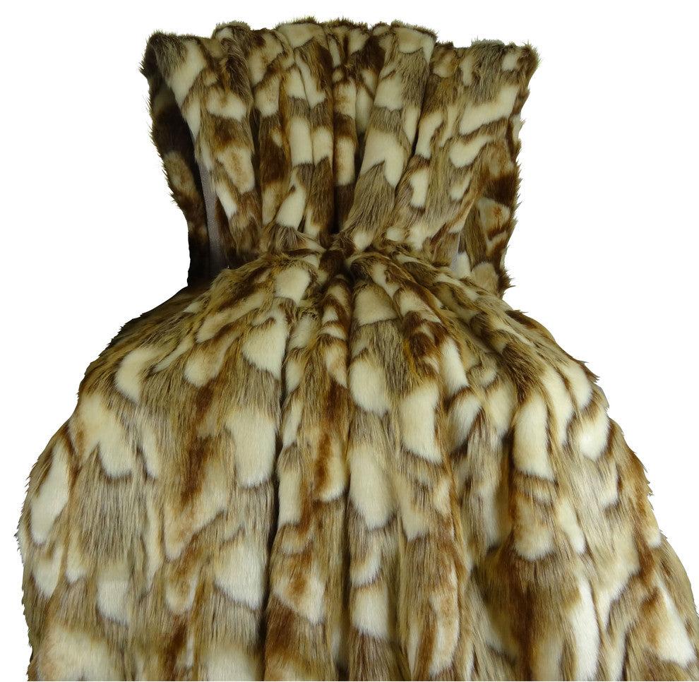 Plutus Brandy Fox Copper Handmade Blanket, 90"x90"