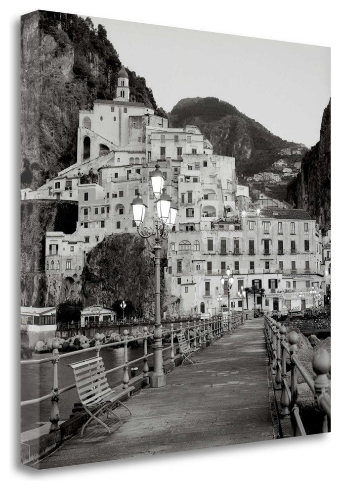 "Amalfi Pier - 1" By Alan Blaustein, Giclee Print on Gallery Wrap Canvas