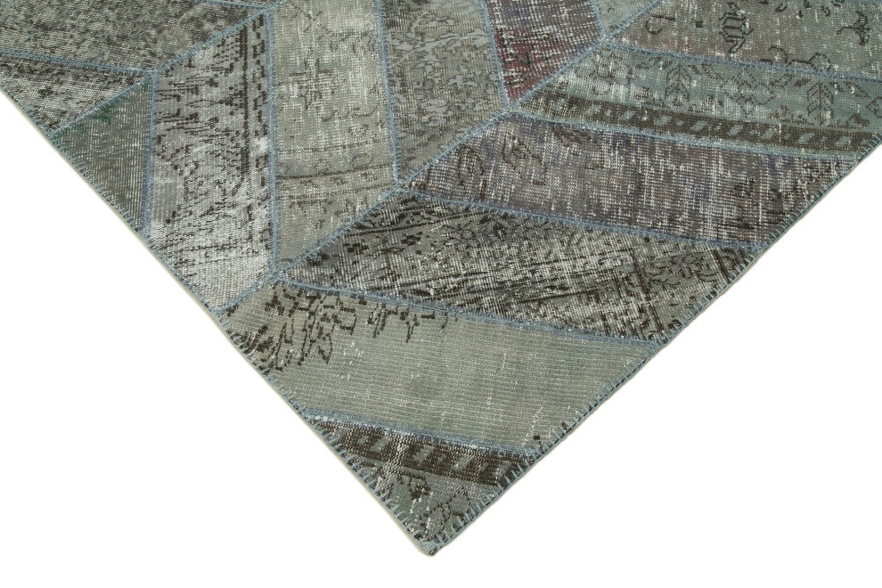 Rug N Carpet - Handmade Turkish 8' 1" x 10' 1" Colorful Patchwork Area Rug