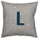 Monogram L Space Doodle 16x16 Spun Poly Pillow