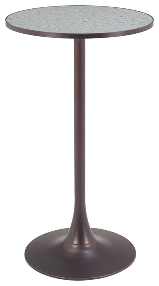 Bite Bar Table Gray and Bronze