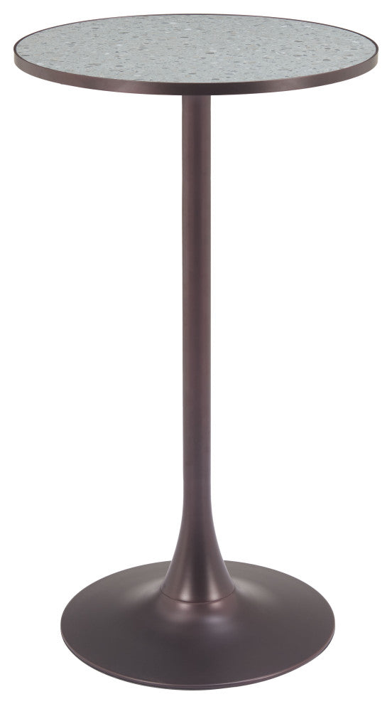 Bite Bar Table Gray and Bronze