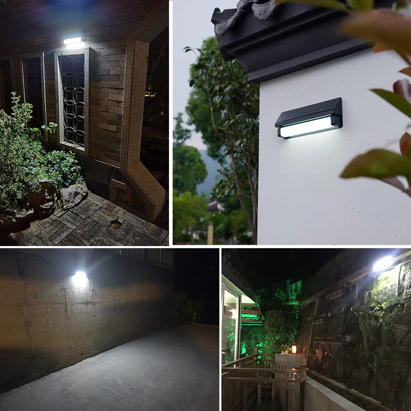 Solar SMART Sensing Self-Contained Selectable LED Color Flood Pathway Wall Light