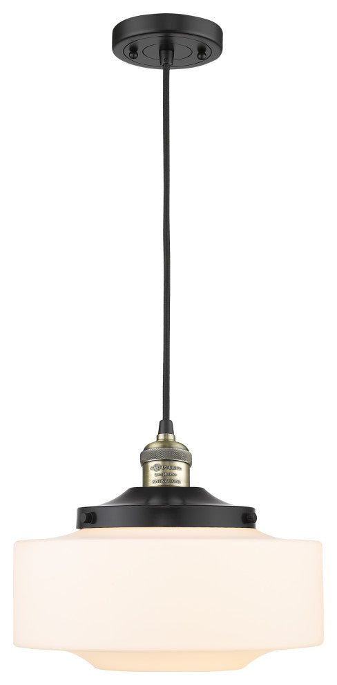 Innovations 201C-BAB-G691-12-LED Bridgeton 1 Light Pendant, Black Antique Brass