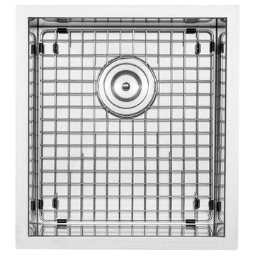 16" Zero Radius Undermount 16-Gauge Stainless Steel Kitchen and Bar Sink, Sink W