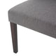 GDF Studio Cline Contemporary Fabric Wingback Dining Chair, Set of 2, Dark Gray