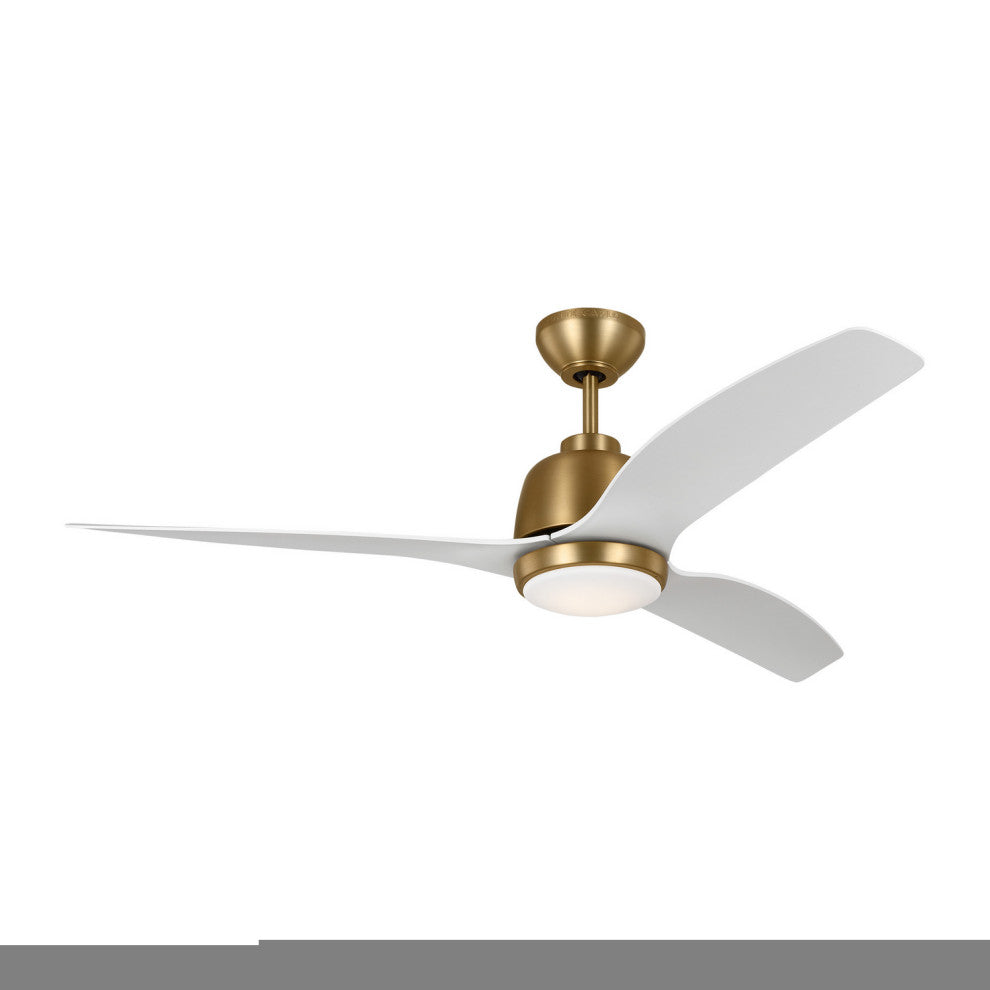 Avila LED 54" Ceiling Fan, Satin Brass