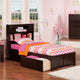 Newport Flat Panel Footboard With 2 Urban Bed Drawers, Espresso, Twin XL
