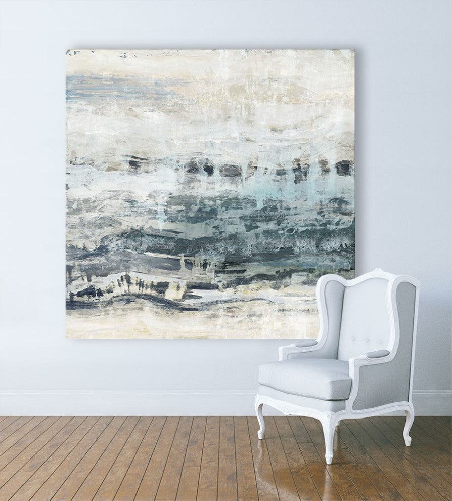 "Black Waves" Fine Art Giant Canvas Print, 72"x72"