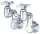 Central Brass Two Handle Leg Tub Faucet