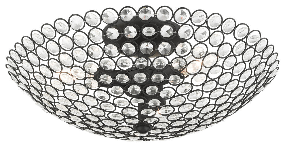 Black Casual, Sparkling, Shimmery, Transitional, Semi Flush