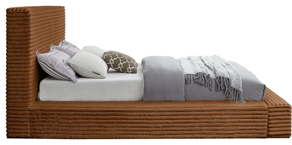 Dexter Upholstered Bed, Saddle, Queen, Corduroy Fabric