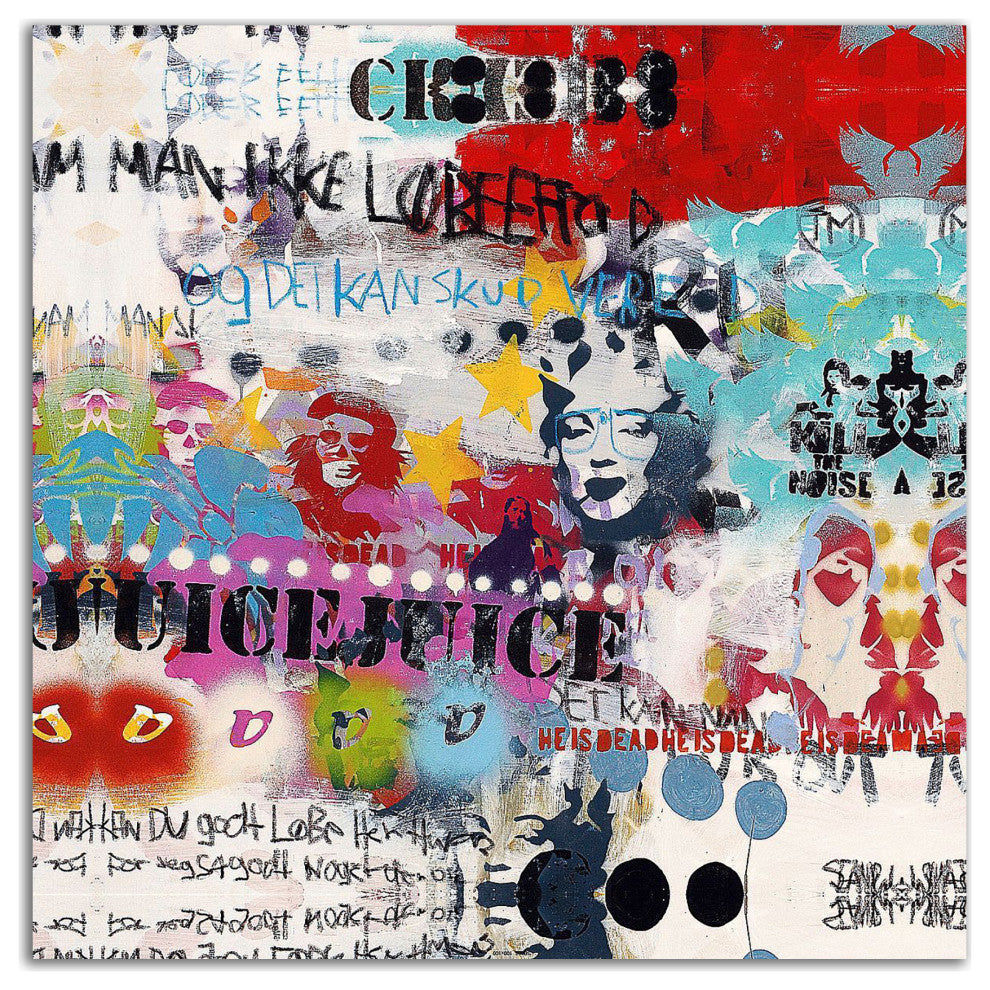 "Juice" by Sean Punk, Print on Canvas, 14"x14"