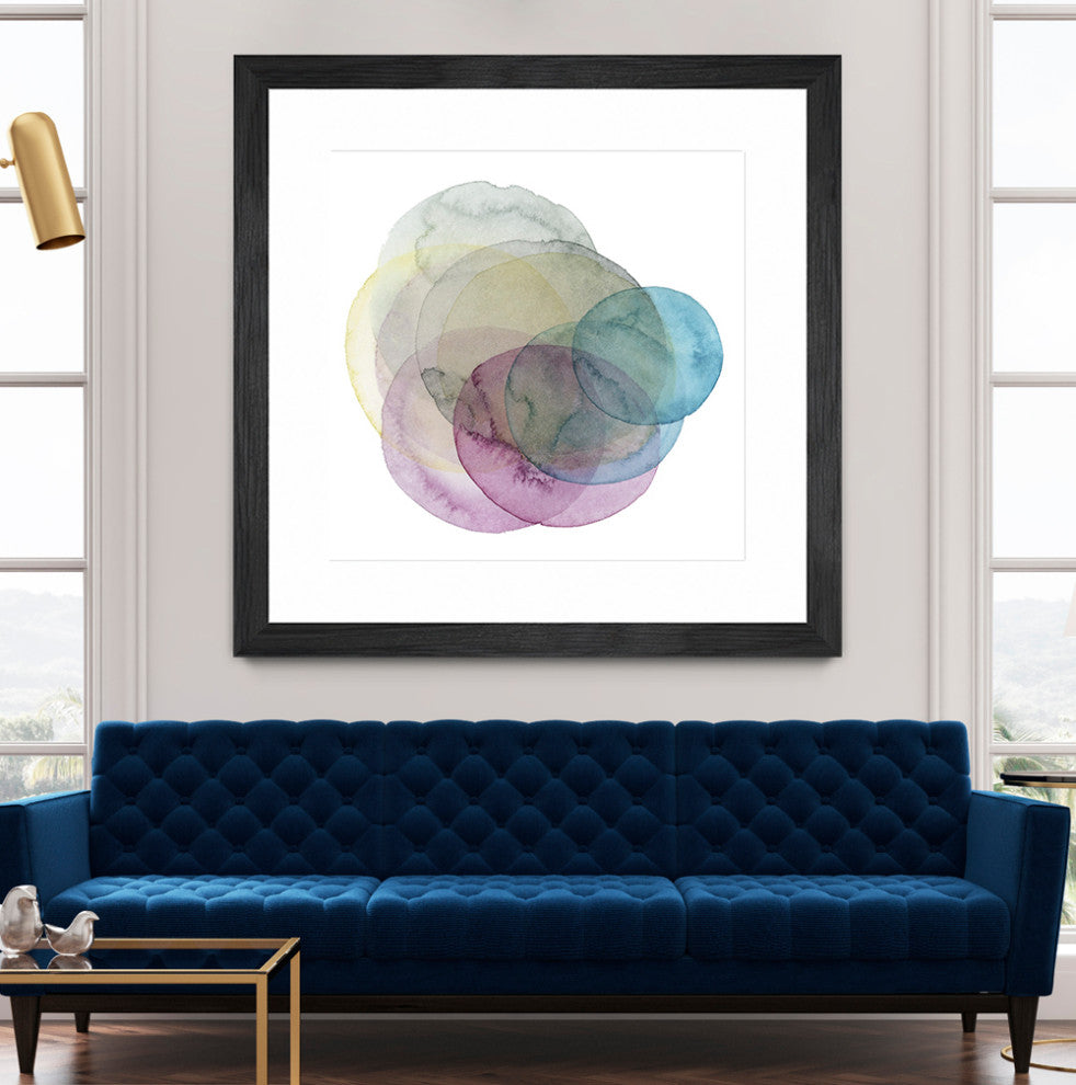 "Evolving Planets II" Matted and Framed, 36" X 36"