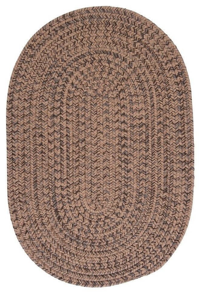 Colonial Mills Hayward HY89 Mocha Traditional Area Rug, Oval 2'x12'