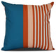 Beach Shack, Stripe Print Outdoor Pillow, Teal, 16"x16"