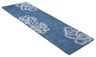 HAND TUFTED WOOL ECO-FRIENDLY AREA RUGS - Blue&Beige, Contemporary Design