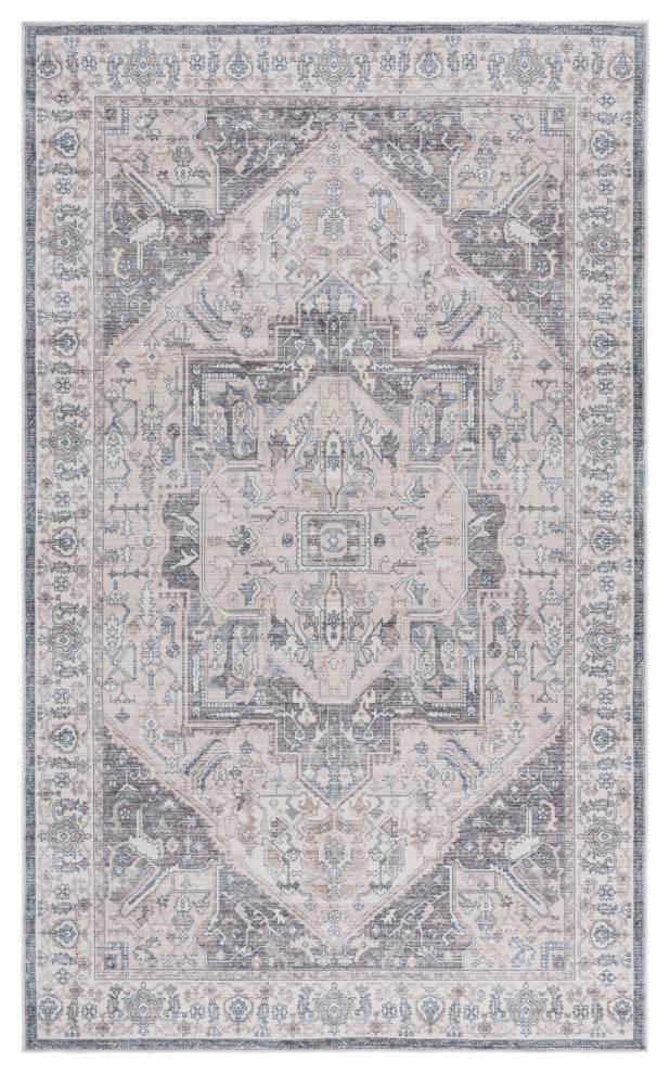 Safavieh Arizona Machine-Washable Collection ARZ249 Rug, Beige/Grey, 6'x9'