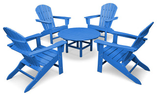 Polywood South Beach 5-Piece Conversation Group, Pacific Blue