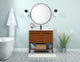 Sue 36" Single Bathroom Vanity, Teak, With Backsplash