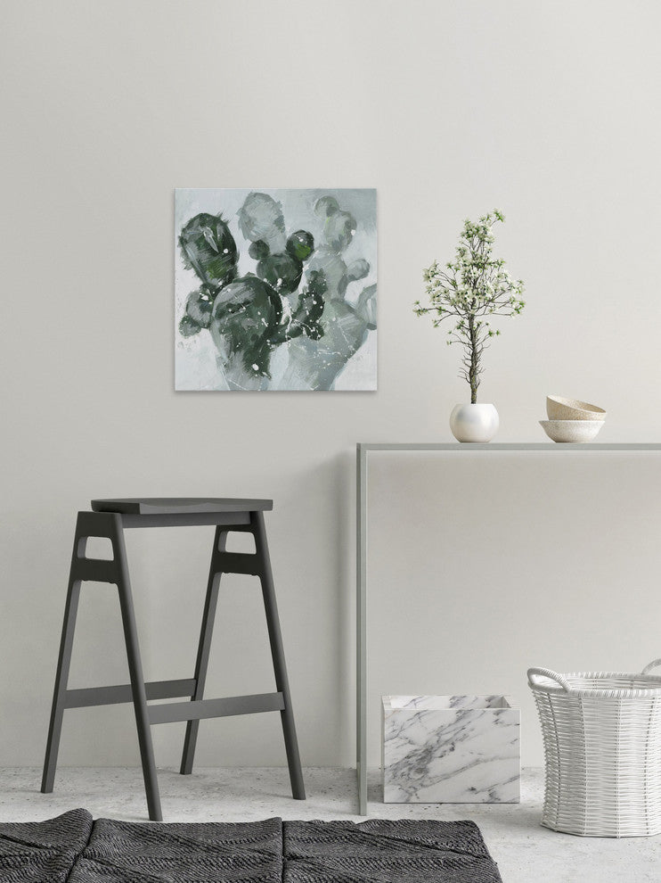 "Abstract Cactus I" Painting Print on Wrapped Canvas, 40"x40"